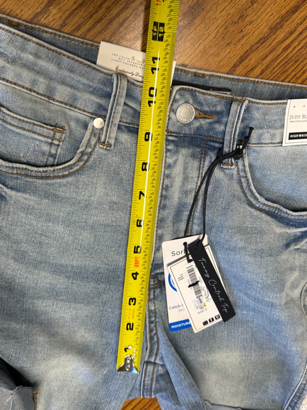 NWT Judy Blue High Waist Tummy Control Denim Shorts SZ S - Picture 4 of 8
